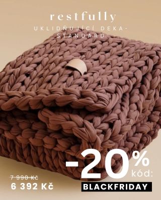 Všechny uklidňující deky & pomůcky Restfully nyní s 20% slevou s kódem BLACKFRIDAY. Méně stresu, více klidu, lepší spánek....